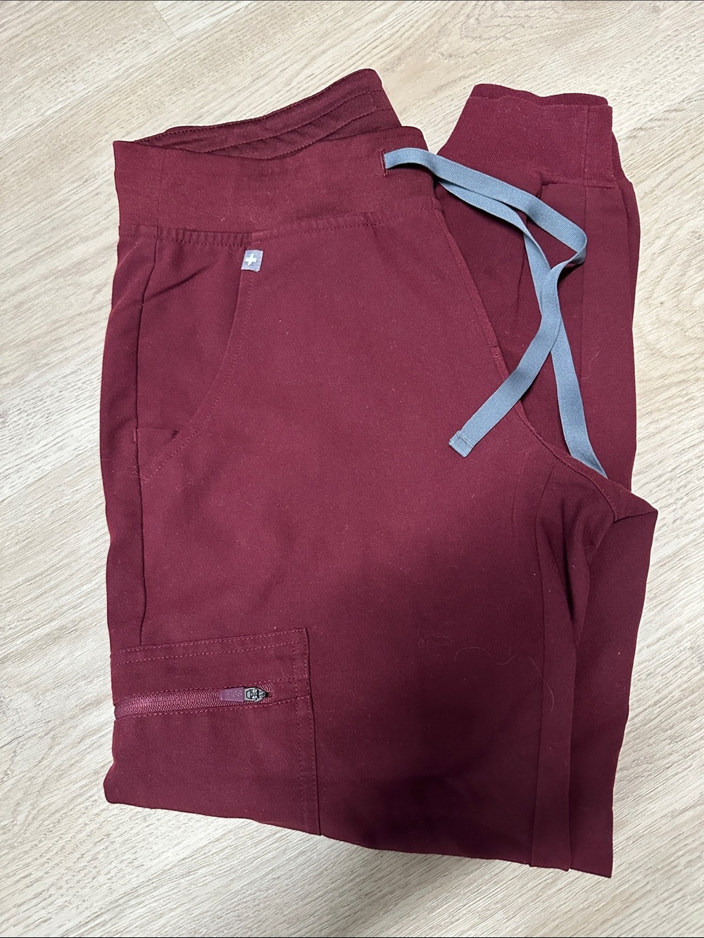 Womens Maroon Drawstring Jogger Pants